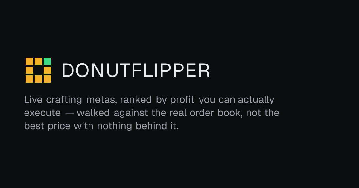DonutSMP crafting metas | DonutFlipper